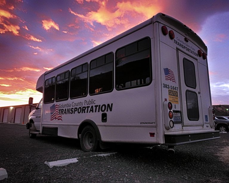 Bus at Sunset